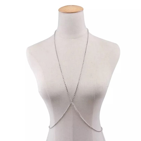 Sexy Crystal Crossover Body Harness Necklace - Picture 5 of 16